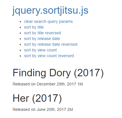 jQuery sortjitsu.js